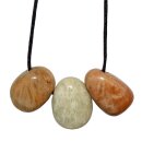 Mondstein Trommelstein Tropfen gebohrt (2,5 mm) ca. 30 x 20 mm Anhänger Edelstein