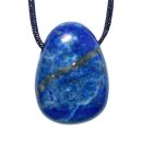 Lapislazuli Trommelstein Tropfen gebohrt (2,5 mm) ca. 25...