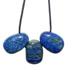 Lapislazuli Trommelstein Tropfen gebohrt (2,5 mm) ca. 25...