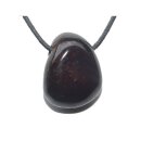 Granat Trommelstein Tropfen gebohrt (2,5 mm) ca. 30 x 20 mm Anhänger Edelstein