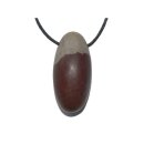 Shiva Lingam Trommelstein Tropfen gebohrt (2,5 mm) ca. 35 x 30 mm Anhänger Edelstein