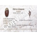 Shiva Lingam Trommelstein Tropfen gebohrt (2,5 mm) ca. 35 x 30 mm Anhänger Edelstein