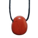 Jaspis Rot Trommelstein Tropfen gebohrt (2,5 mm) ca. 25 x 20 mm Anhänger Edelstein