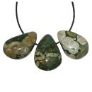 Rhyolith Trommelstein Tropfen gebohrt (2,5 mm) ca. 30 x...