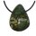 Rhyolith Trommelstein Tropfen gebohrt (2,5 mm) ca. 30 x 20 mm Anhänger Edelstein