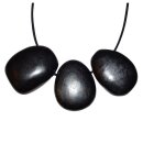 Shungit / Schungit Trommelstein Tropfen gebohrt (2,5 mm)...