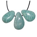 Amazonit Russland Trommelstein Tropfen gebohrt(2,5 mm)...