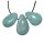 Amazonit Russland Trommelstein Tropfen gebohrt(2,5 mm) ca.30 x 20 mm Anhänger