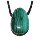 Malachit Trommelstein Tropfen gebohrt (2,5 mm) ca. 30 x...