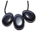 Hämatit Trommelstein Tropfen gebohrt (2,5 mm) ca. 30 x 20 mm Anhänger Edelstein