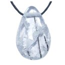 Turmalinquarz Trommelstein Tropfen gebohrt (2,5 mm) ca....