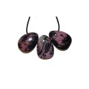 Rhodonit mit Mangan Trommelstein Tropfen gebohrt (2,5 mm)...