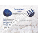 Dumortierit Anhänger flacher Trommelstein XL ca. 35 x 30 mm in Tropfen Form mit Bohrung: ca. 2,5 mm