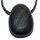 Obsidian Gold Anhänger flacher Trommelstein ca. 30 x 20 mm in Tropfen Form mit Bohrung ca. 2,5 mm