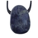 Iolith ugs. Wassersaphir Trommelstein Tropfen gebohrt (2,5 mm) ca. 30 x 20 mm Anhänger Edelstein