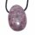 Lepidolith Anhänger flacher Trommelstein ca. 30 x 20 mm in Tropfen Form mit Bohrung: ca. 2,5 mm