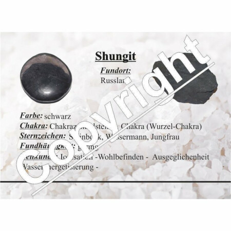 Shungit / Schungit Anhänger flacher Trommelstein XL ca. 40 x 30 mm mit Bohrung 2,5 mm