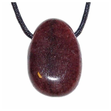 Muskovit rot Trommelstein Tropfen gebohrt (2,5 mm) ca. 30 x 20 mm Anhänger Edelstein