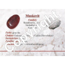 Muskovit rot Anhänger flacher Trommelstein ca. 30 x 20 mm in Tropfen Form mit Bohrung ca. 2,5 mm