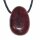 Muskovit rot Anhänger flacher Trommelstein ca. 30 x 20 mm in Tropfen Form mit Bohrung ca. 2,5 mm