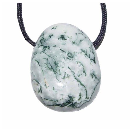 Baumachat Trommelstein Tropfen gebohrt (2,5 mm) ca. 30 x 20 mm Anhänger Edelstein