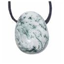 Baumachat Trommelstein Tropfen gebohrt (2,5 mm) ca. 30 x 20 mm Anhänger Edelstein