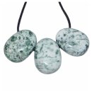 Baumachat Trommelstein Tropfen gebohrt (2,5 mm) ca. 30 x 20 mm Anhänger Edelstein