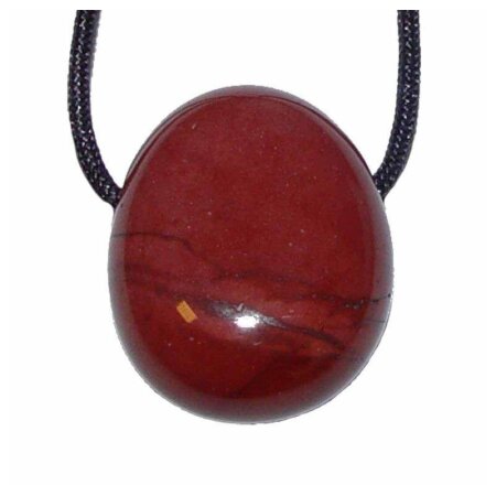 Mookait rot Trommelstein Tropfen gebohrt (2,5 mm) ca. 30 x 20 mm Anhänger Edelstein