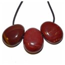 Mookait rot Trommelstein Tropfen gebohrt (2,5 mm) ca. 30 x 20 mm Anhänger Edelstein