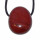 Mookait rot Anhänger flacher Trommelstein ca. 30 x 20 mm in Tropfen Form mit Bohrung ca. 2,5 mm