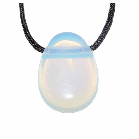 Opalith (Glas synthetisch) Trommelstein Tropfen gebohrt (2,5 mm) ca. 30 x 20 mm Anhänger Edelstein