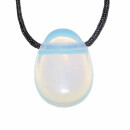 Opalith (Glas synthetisch) Anhänger flacher Trommelstein ca. 30 x 20 mm mit Bohrung 2,5 mm Opal Schimmer