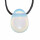 Opalith (Glas synthetisch) Anhänger flacher Trommelstein ca. 30 x 20 mm mit Bohrung 2,5 mm Opal Schimmer