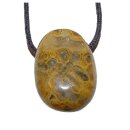 Crazy Lace Achat Trommelstein Tropfen gebohrt (2,5 mm) ca. 30 x 20 mm Anhänger Edelstein