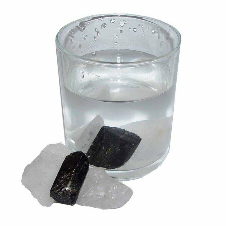 KAKTEEN - Wassersteine Edelsteinwasser 200 g Bergkristall und Turmalin schwarz /Schörl