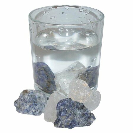 LEBENSKRAFT - ENERGIE Edelsteinwasser ca.200 g Wassersteine Mischung  Bergkristall und Sodalith