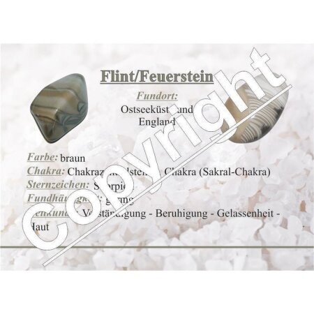 Edelsteinkarten- Flint Feuerstein