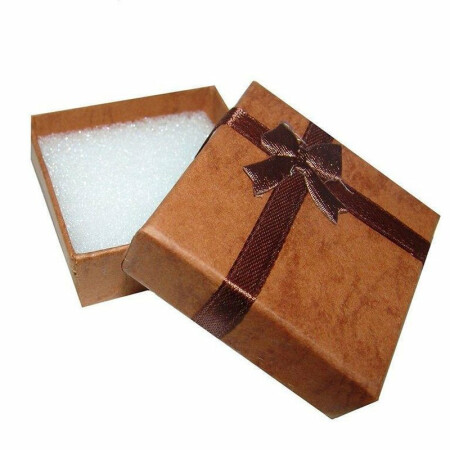 Geschenk Schachteln für Schmuck oder Anderes mit Schleife verziert(5,2x5,2x1,7cm)