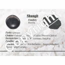 Shungit / Schungit Kugel ca. 40 mm Ø  aus Russland incl.1 Hämatit Ring als Kugelhalter