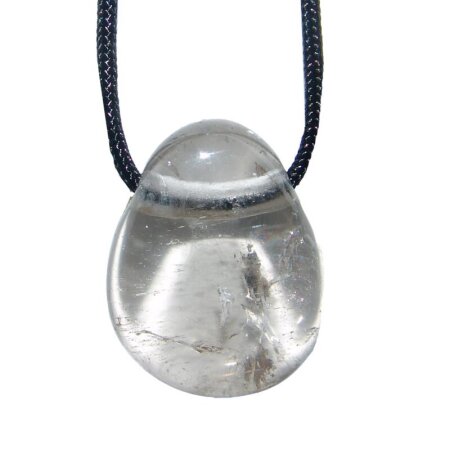 Rauchquarz Trommelstein Tropfen gebohrt (2,5 mm) ca. 30 x 20 mm Anhänger Edelstein