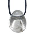 Rauchquarz Trommelstein Tropfen gebohrt (2,5 mm) ca. 30 x 20 mm Anhänger Edelstein