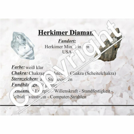Edelsteinkarten- Herkimer Diamant