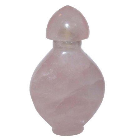 Rosenquarz Edler Flakon Deko Miniatur Flasche ca. 42 x 20 x 70 mm mit Schraubverschluss