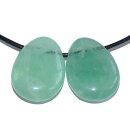 Fluorit grün Trommelstein Tropfen gebohrt (2,5 mm)...