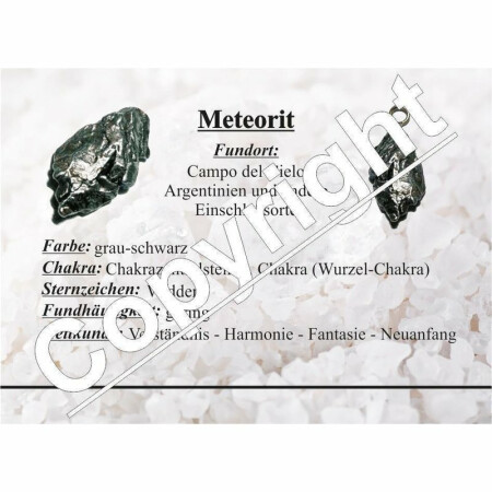 Edelsteinkarten- Meteorit