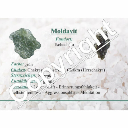 Edelsteinkarten- Moldavit