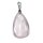 Rosenquarz Anhänger mit silberfarbenem Clip Größe *M* 25 x 20 mm