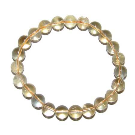 Citrin echt - Natur Armband 8 mm Ø Edelsteinarmband ein...