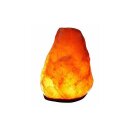 6,5 - 9,9 kg Salzlampe Bosalla® mit Palisander-Holz Sockel, Salz Leuchte mit 120 cm Kabel schwarz