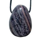 Charoit Trommelstein Tropfen gebohrt (2,5 mm) ca. 30 x 25...